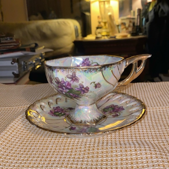 Kelvin Fine China Other - Vintage Kelvin Fine China L-917 Footed Tea Cup & Pierced Saucer